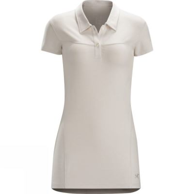 Polo Arc'teryx Motive Manga Corta Mujer Beige - Chile ZCQ487139
